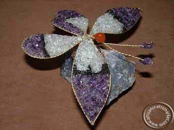 African gemstone butterfly - 12cm