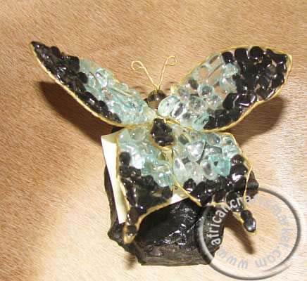 African gemstone butterfly - 10cm