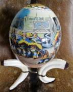 Ndebele ostirch egg design Nedebele people on ostrich egg