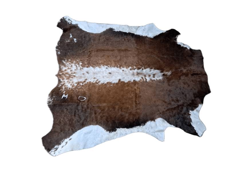 A Grade African Nguni Cow hide - Brown/ white