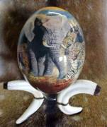 Decoupage Ostrich Egg -big 5