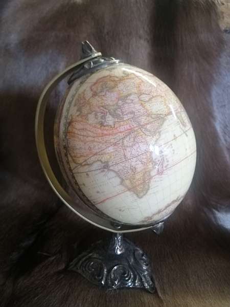 World map ostrich egg World map ostrich egg globe