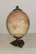World map ostrich egg World map decoupage ostrich egg