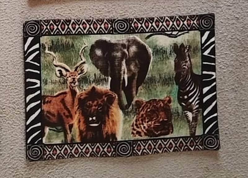 African animal placemats