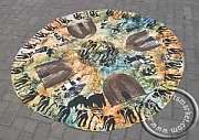 Round African tablecloth