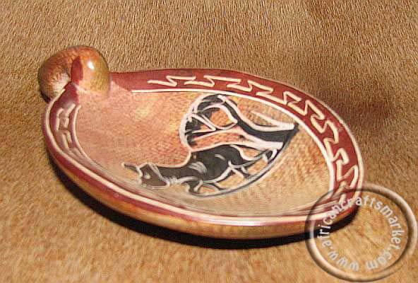 African staone bowl - oxal African oval soasptone bowl