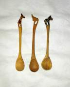 Set of 3 African Wooden Spoons