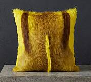 Yellow Springbk hide cushion Courful Springbok hide-cushions