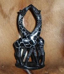 African hand carved stone animals