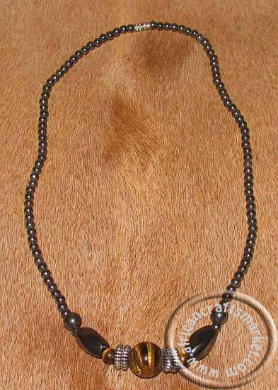 Hematite Tiger eye stone necklace