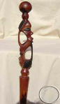 African hand carved walking sticks