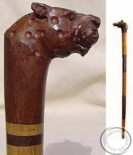 African Cheetah handle cane