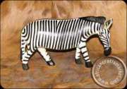 African hand carved wooden Zebra