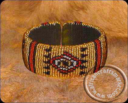 African Zulu necklace - gold