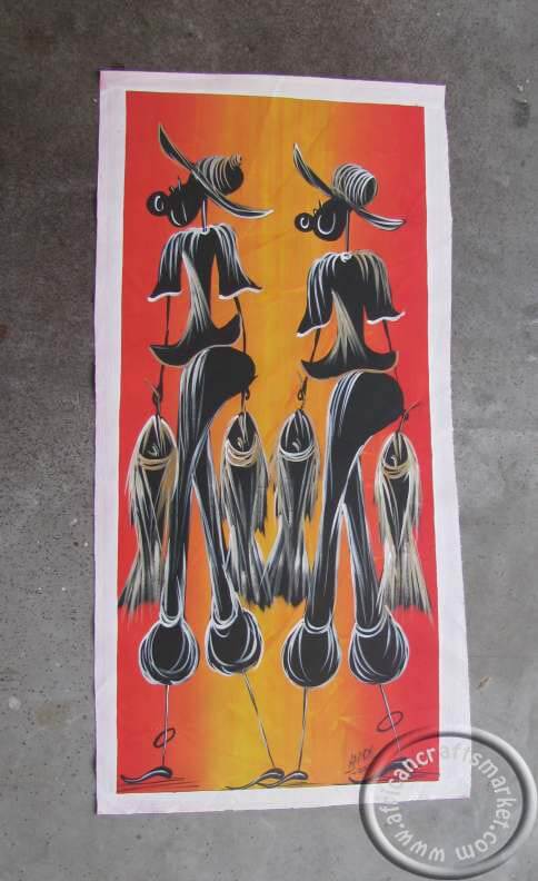 Zulu painting - fishing men
