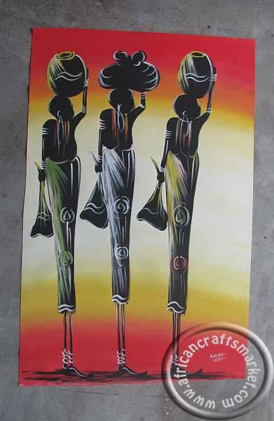 Zulu painting - working woman