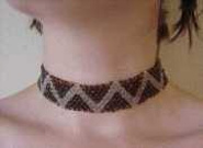 African Zulu beaded choker necklace