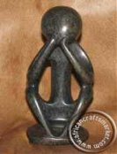 African Soapstone Stone Thinker