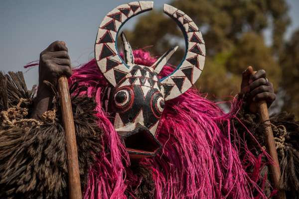 African Goli face mask