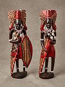African Maasai warrior couple