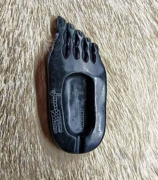 African Stone Foot Ashtray