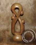 Abstract Wooden 3 Head Dancers