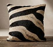 Tanned Zebra hide cushion Zebra hide cushion