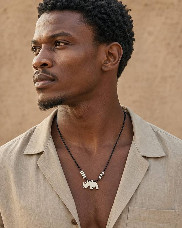 African hand carved bone necklace African hand carved bone necklace
