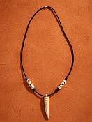 Traditional African carved bone pendant tribal jewelry