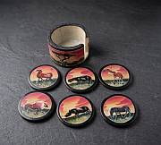 African soapstone coasters