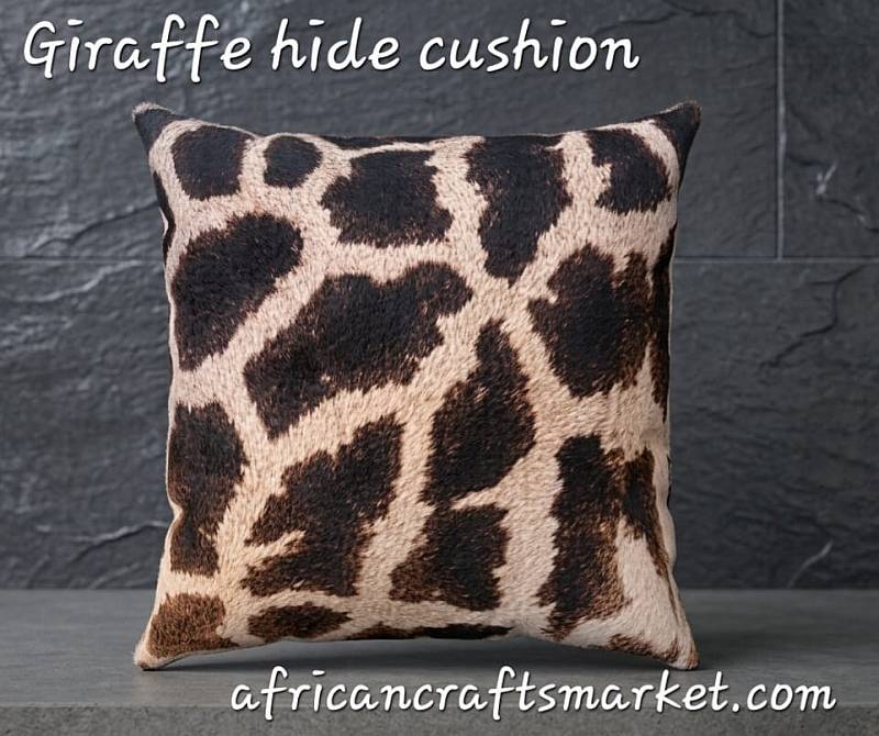 Giraffe skin cushion